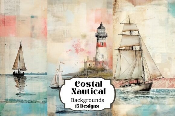 13 Coastal Sea Watercolor Illustrations: Your New Design Asset