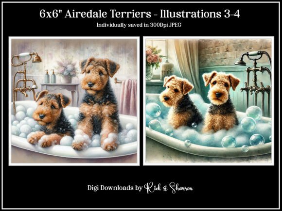 Airedale Terriers Illustrations: A Commercial-Ready Asset for Creatives