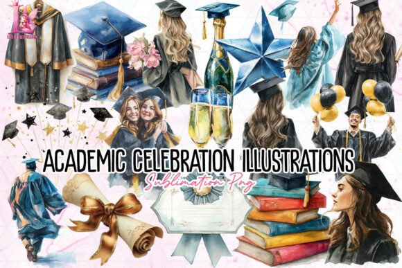 Celebrate Success with Academic Celebration Illustrations PNG