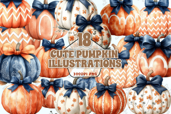 Cute Pumpkin Illustrations PNG: Your Ultimate Autumn Design Asset