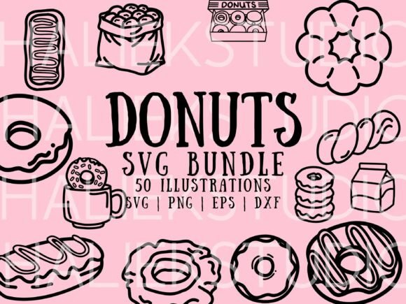 Donuts SVG Illustrations: A Baker's Dozen of Design Ideas