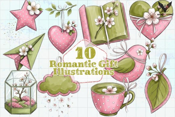 Romantic Gift Illustrations PNG: Adding Heartfelt Charm to Your Projects