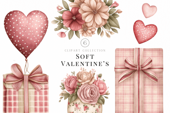 Soft Valentines Illustrations: Warm Graphics for Timeless Projects