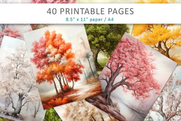 Tree Illustrations Art Pages: A Versatile Creative Toolkit
