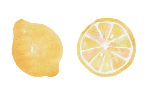 Watercolor Cute Lemons: Fresh Citrus Illustrations
