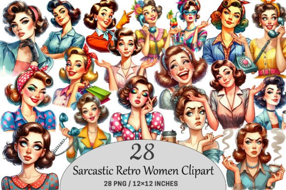 Why Sarcastic Retro Women Illustrations Are a Game-Changer