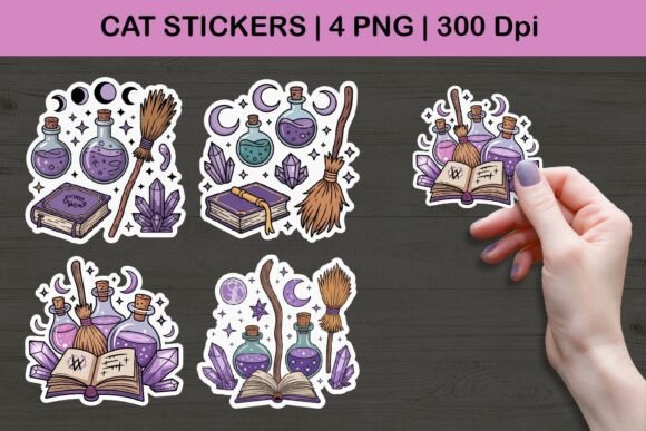 Witchcraft Sticker Illustrations: Infusing Magic into Modern Design